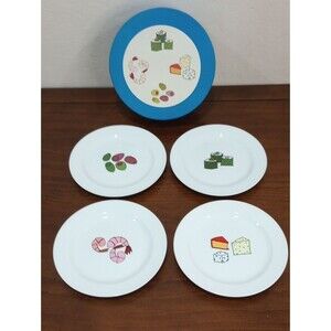 Ursula Dodge Signature Housewares Porcelain Hors D' Oeuvres Plates, Set Of 4